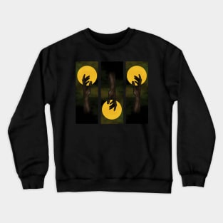 Hand towards the moon Crewneck Sweatshirt